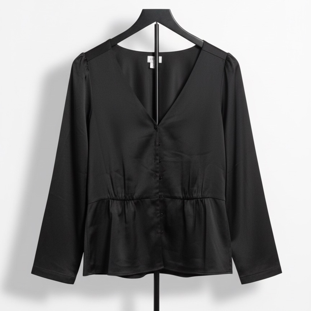 J.Crew Black blouse size 10 office wear casual wear preppy perfect for fall